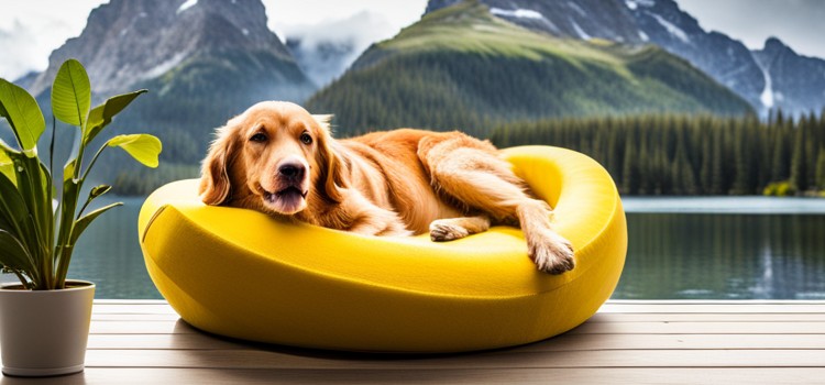Banana Shaped Bed for Dogs 1