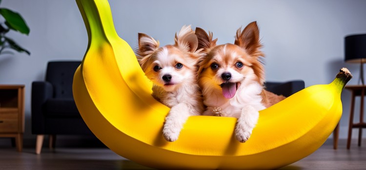 Banana Shaped Bed for Dogs