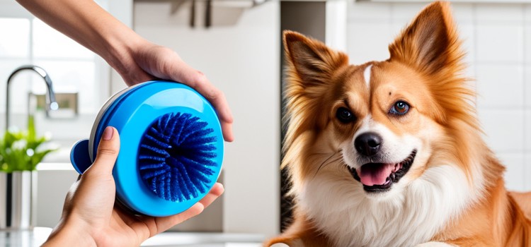 Dog Shampoo Dispenser Brush