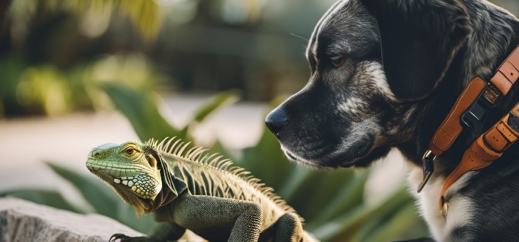 are iguanas dangerous to dogs