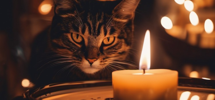 can cats see candle flames